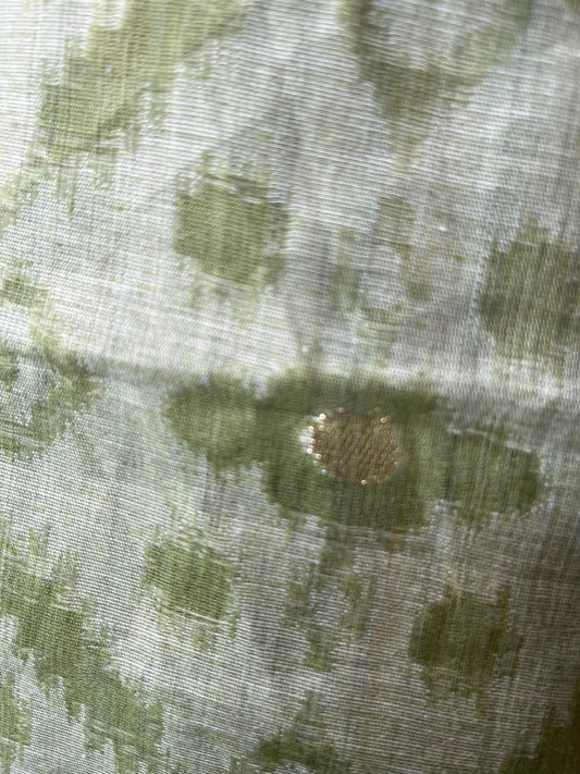 Green Spun Polyester Ikkat Design Dupatta