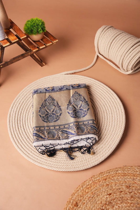 Blue | Organza Jamdani Design