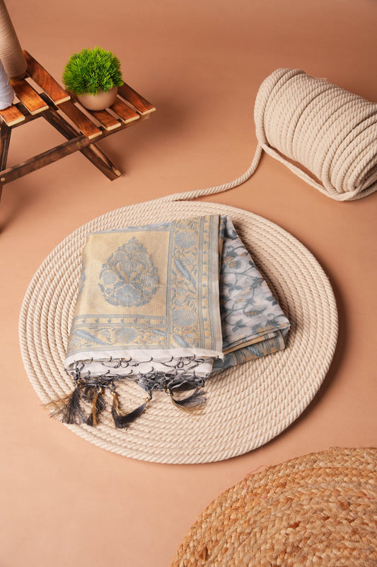 Grey | Organza Jamdani Design