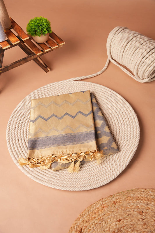 Blue | Bhagalpuri Silk Ikat Design
