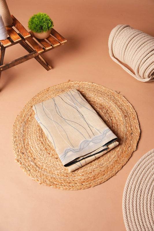Cream | Polyester Floral Design