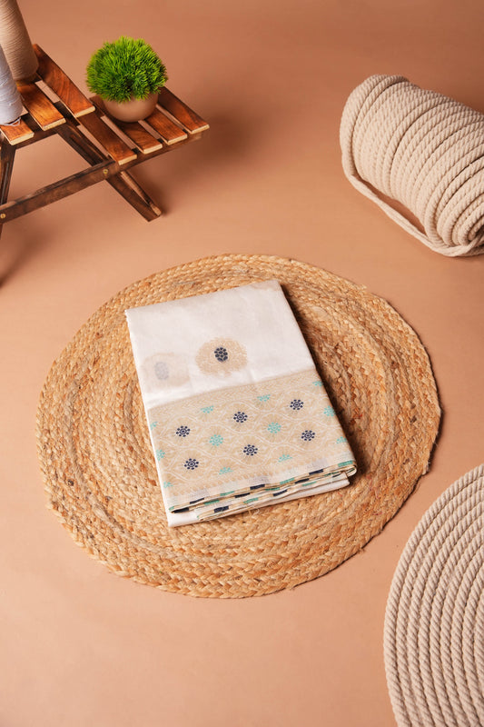 Cream | Nylon Banarasi Design