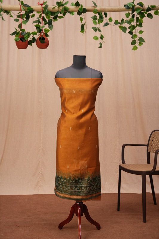 Kamini | 3-Piece Rust Unstitched Soft Polyester Suit Set