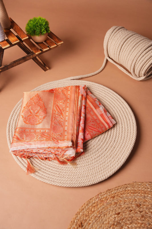 Carrot | Organza Jamdani Design Saree